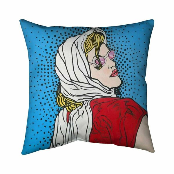 Fondo 20 x 20 in. Pop Art Woman-Double Sided Print Indoor Pillow FO2796364